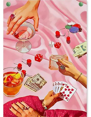 Diamond Painting Set, 5D, rosa, 30 x 40 cm, DIY