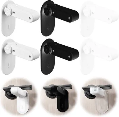 Produktbild von Unyqoos® Selbstklebende, wiederverwendbare Kindersicherungen (ABS) – 6er-Set für Türen, Fenster, Schränke & Schubladen