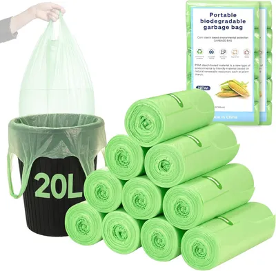 Obrázek produktu pro Biologicky rozložitelné sáčky na odpad, objem 20 litrů, 200 kusů, odolné proti protržení, vhodné do kuchyně
