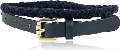 Produktbild von Ledergürtel London Mix aus Glatt- und Flechtleder von collezione alessandro