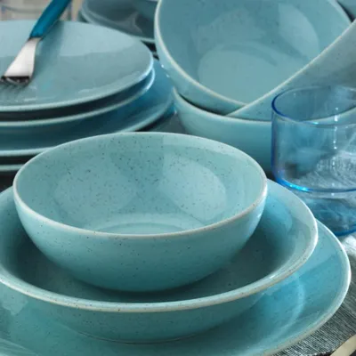 Image de Hermia Concept, Kütahya- KTP2719, turquoise, services de table, 100 % porcelaine