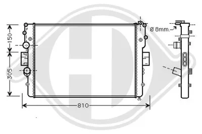 Produktbild von DIEDERICHS DCM2301 Kühler Wasserkühler Motorkühler für IVECO DAILY IV Kasten/Kombi Daily IV Pritsche / Fahrgestell DAILY IV Bus
