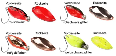 Produktbild von 4 FTM Spoon Fly 1,2g - Forellenblinker Set