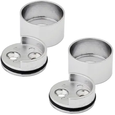 Produktbild von SOTECH Schrankstangenlager zylindrisch Ø 25 mm Chrom – für Schrankstange rund (2 Stück)