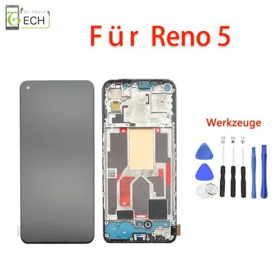 Produktbild von Für Oppo Reno 5 5G CPH2145 LCD Display mit Rahmen Bildschirm Touchscreen