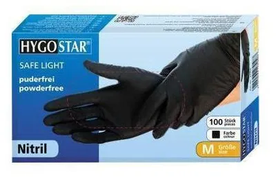 Produktbild von Einweghandschuh SAFE LIGHT M Nitril schwarz 100 St./Pack.