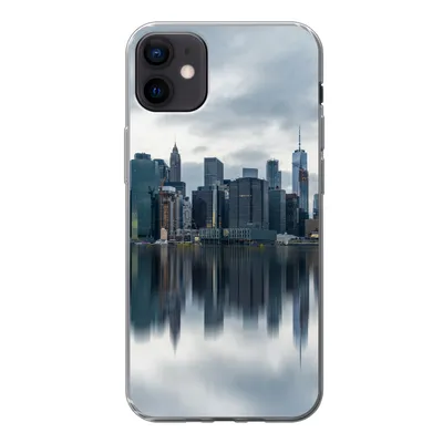 Produktbild von MuchoWow® Handyhülle Schutzhülle Hülle für iPhone 12 mini New York - Skyline - Spiegelung Silikon Softcase Handy Hülle - Bild