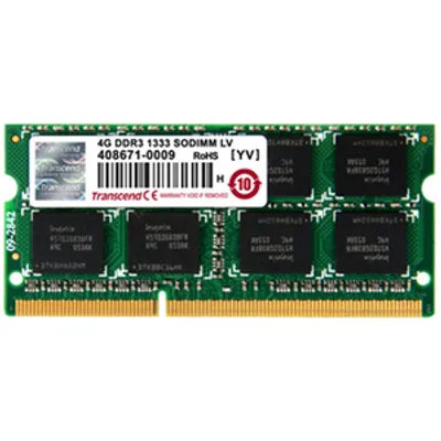 Produktbild von Transcend 2GB DDR3, 2 GB, 1 x 8 GB, DDR3, 1600 MHz, 204-pin SO-DIMM
