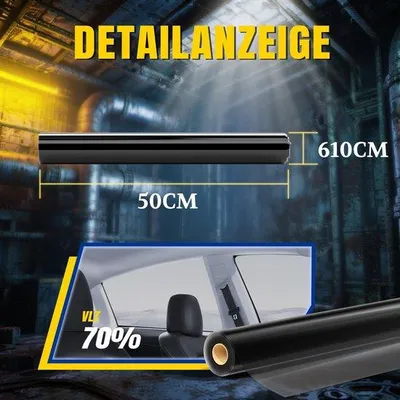Produktbild von Famanu Auto-Tönungsfolie 180" x 24" (458cm x 61cm) - 70% VLT Keramische Folie mit UV-Schutz