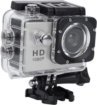 Image de Caméra d'action étanche Full HD 1080p de 2 pouces - Stabilisation d'image jusqu'à 30 m, caméra de sport 16 Mpx avec accessoires pour la plongée, le vélo, l'escalade et la natation (grise)