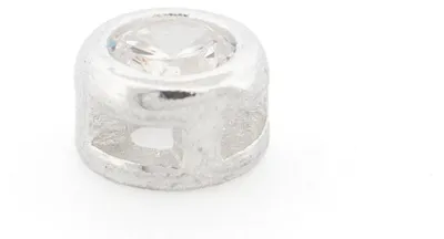 Produktbild von Vintageparts Zwischenperle aus 925 Silber 4 x 2 mm mit Zirkonia