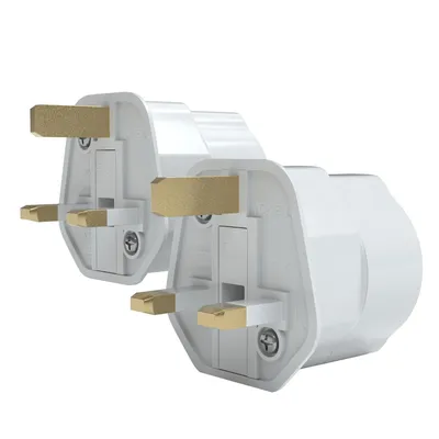 Produktbild von EAZY CASE Reiseadapter EU auf UK – Steckdosenadapter für deine UK Reise in Weiß