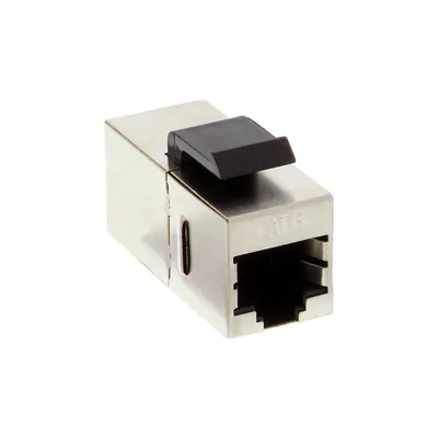 Obrázek produktu pro InLine® Keystone RJ45 zásuvka / zásuvka, SNAP-In, Cat.6 STP