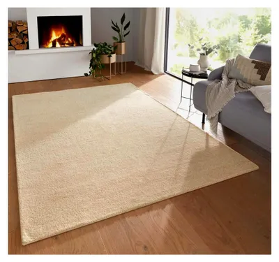 Produktbild von Teppich Georgia Gabbeh Loom Wollteppich strapazierfähiger Schurwollteppich für Wohnzimmer, Schlafzimmer und Esszimmer Creme 240x340 cm