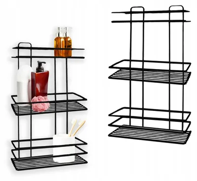 Produktbild von Sepio Badregal Presto Schwarz 24x11x54 cm