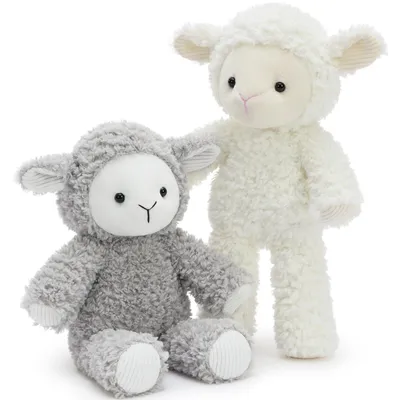 Produktbild von Kuscheltier-Set, 2 Schafen – Weiches Spielzeug – 40 x 25 cm