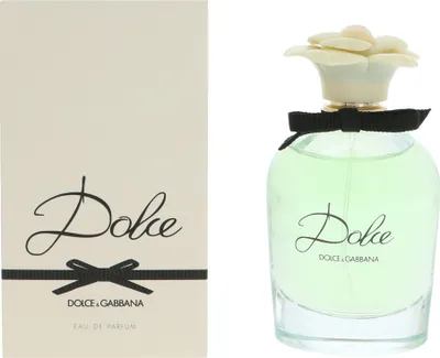 A product shot of Dolce & Gabbana Dolce Eau de Parfum spray and its packaging.