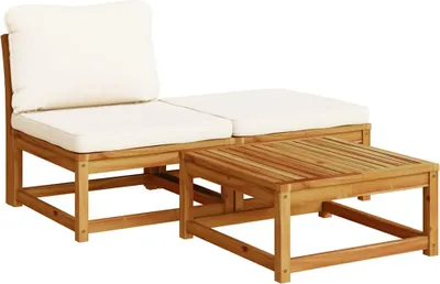 Obrázek produktu pro vidaXL 3dílná zahradní lounge souprava s polštáři Masivní akáciové dřevo