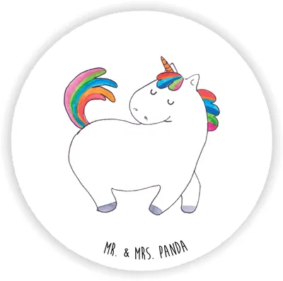 Produktbild von Mr. & Mrs. Panda Kühlschrankmagnet Einhorn Stolzieren - Weiß - Geschenk, Anders, pinnwand magnet, Unicorn, Kühlschrank, haftmagnet, Einhörner, Pferd, für