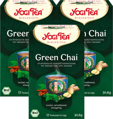 Produktbild von 3 x  YOGI TEA Green Chai | 3 x 30,6g