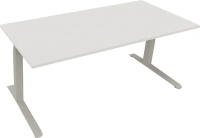 Produktbild von Sitz-/Stehtisch Kufe Doppels. Quad. B1800xT800xH645-1275 si/Weiß