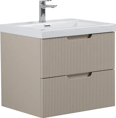 Image de Meuble de salle de bain Thermis 60 cm lavabo Crème – Meuble lavabo