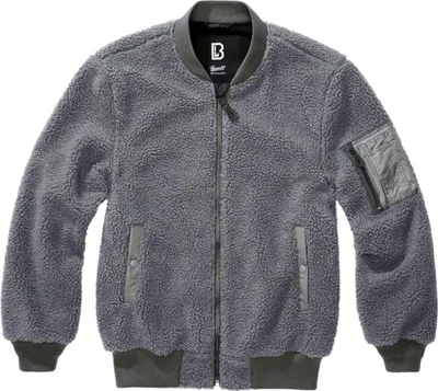 Produktbild von Brandit MA1 Sherpa Teddyfleece Jacke, anthrazit, XL