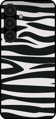 Produktbild von Handyhülle passend für Samsung Galaxy S24 mit Zebradruck - TPU Back Cover Case Zebradesign - Schwarz Weiß