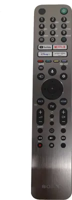 A remote control is shown against a white background.