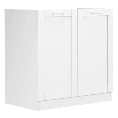 Zdjęcie produktu dla Szafka do prania | Wymiary ok. H. 82 x W. 80 x. T. 46 cm | Szafka dolna z dwoma drzwiami obrotowymi w stylu wiejskim | Meble kuchenne – Colura