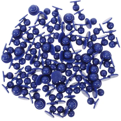 100 Kunststoff-Kochknöpfe, blau, 1,8 x 1,6 cm, für Nähprojekte