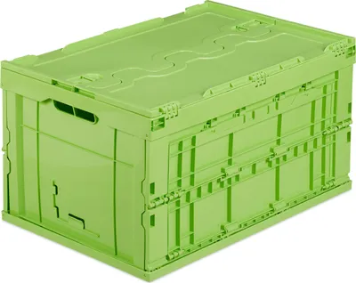 Produktbild von relaxdays 10022590_53 relaxdays Klappbox 60,0 l grün 58,5 x 39,5 x 32,5 cm