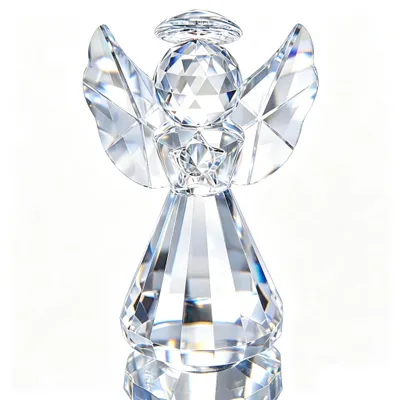 Kristall-Schutzengel Figur, 8,5 cm, transparent, Glas