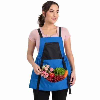 Produktbild von 2er Set Gartenschürze Damen mit Taschen, strapazierfähig & wasserabweisend, verstellbar, für Gartenarbeit, Ernte & Pflücken, Geschenk für Gartenliebhaber