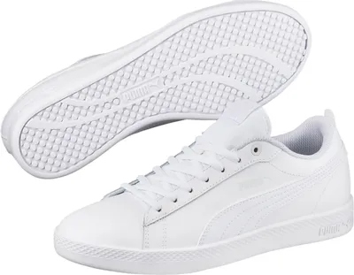 Produktbild von Puma Retro Sneaker Echtleder 'Smash Wns v2 L'  Puma white - Puma White, Herren:36 EU