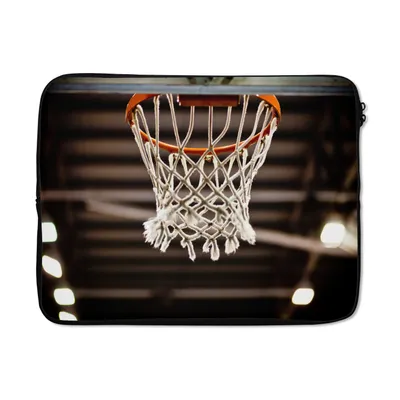 Produktbild von MuchoWow® Laptop Hülle 13 Zoll Ein Basketballnetz aus einem Korb Laptoptasche - Laptophülle - Sleeve - Rundumschutz