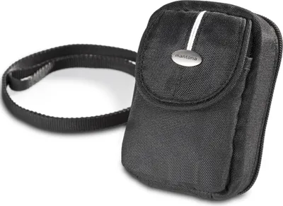 Produktbild von Mantona Jaspis Kameratasche – leichte & kompakte Tasche für Digitalkameras, weiche Polsterung, inklusive Gürtelschlaufe & Tragegurt, schneller Zugriff & Zusatzfach für Zubehör