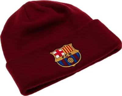 Immagine prodotto di Barcelona FC - Cappello unisex, risvolto, tessuto jersey BS6152 (Taglia unica) (Borgogna)