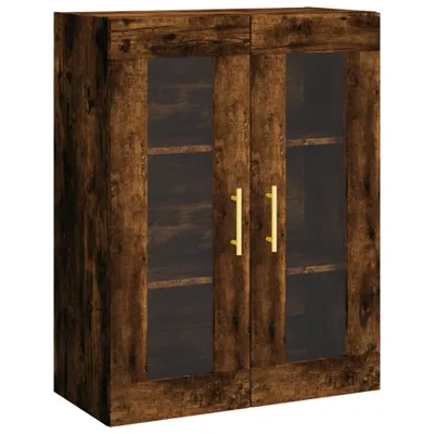 Image de Armoire murale chêne fumé 69,5x34x90 cm