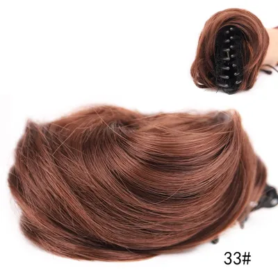 Obrázek produktu pro Vlasový doplněk Messy Bun – clip-in prodloužení vlasů s háčky – přirozený cop – syntetické hřebeny dodávají vlasům objem pro ženy