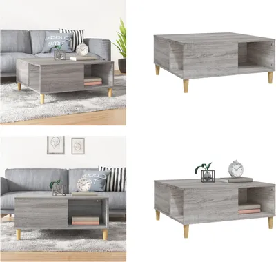 Produktbild von vidaXL Couchtisch Grau Sonoma 80x80x36,5 cm Holzwerkstoff - Couchtisch - Couchtische - Beistelltisch - Sofatisch
