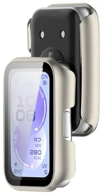 Produktbild von Schutzhülle mit Glas für Huawei Band 11, Bizon Case Watch Adamo, Champagner