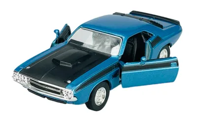 Image de Welly 1970 Dodge Challenger T/A Bleu 1:34-1:39 Die Cast Metall Modell Nouveau dans la boîte 43663