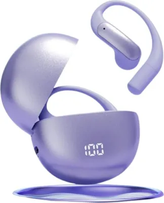 INF Kabellose Bluetooth 5.3 Kopfhörer mit Übersetzung und Digitalanzeige Violett