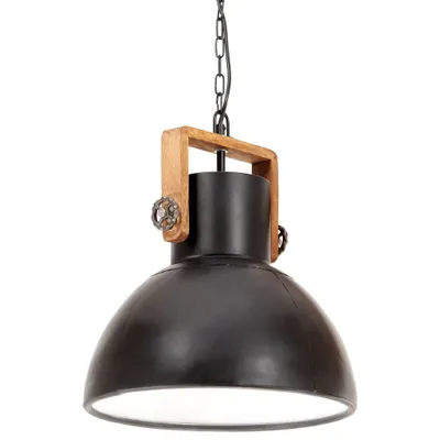 Image de vidaXL Lampe à suspendre style industriel 25 W noir rond 40 cm E27