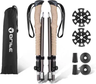 Obrázek produktu pro Teleskopické trekové hole pro ženy a muže, na cestování, turistiku, horolezectví, z hliníku