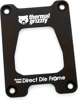 Zdjęcie produktu dla Rama montażowa Thermal Grizzly Ryzen 7000 Direct Die Frame, aluminiowa, czarna