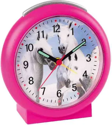 Produktbild von Atlanta Analoger Kinderwecker pink Kunststoff Beleuchtung Piepton