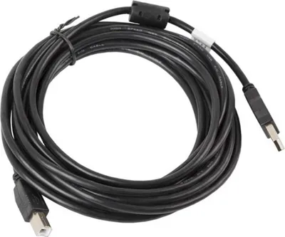 Productafbeelding van Lanberg CA-USBA-11CC-0050-BK LANBERG USB-A(M)->USB-B(M) 2.0 Kabel 5,0m Ferrite sw