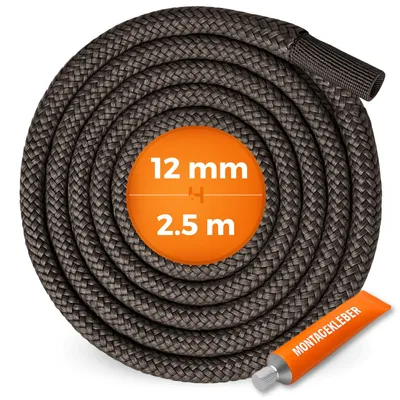 Produktbild von Haus-Held Ofendichtschnur 12 mm 2.5 m Kamin Dichtung Glasfaser mit Hochtemperaturkleber